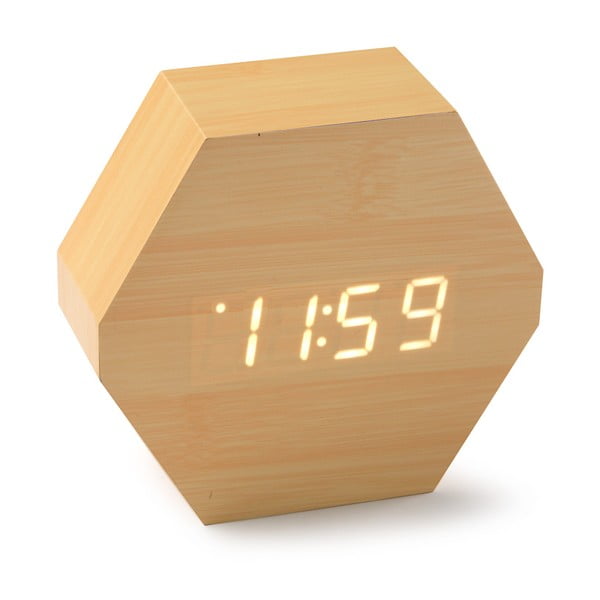Zegar LED z drewna bambusowego Versa Table Clock