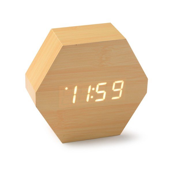 Zegar LED z drewna bambusowego Versa Table Clock