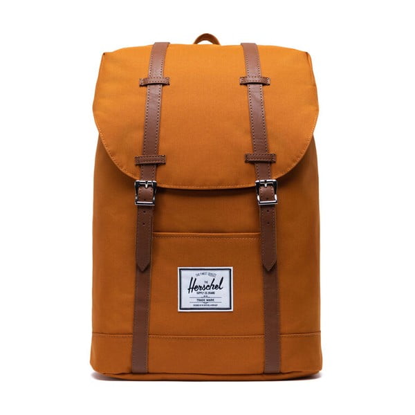 Pomarańczowy plecak z brązowymi paskami Herschel Retreat, 19,5 l