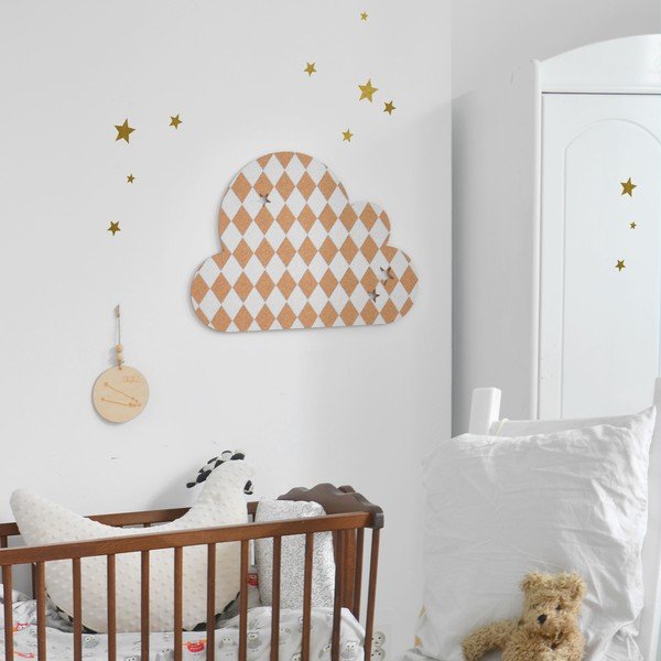 Dekoracyjna naklejka ścienna Dekornik French Cloud White Stars, 57x40 cm-image-1