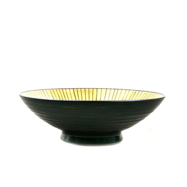 Zielono-żółta ceramiczna misa MIJ, ø 25 cm