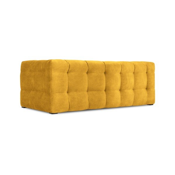 Żółta aksamitna sofa Windsor & Co Sofas Vesta, 208 cm-image-4