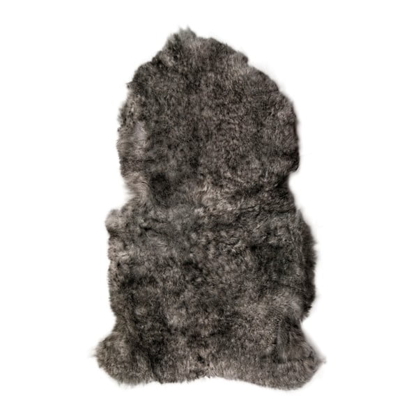 Szary futerko z owczej skóry z krótkim włosiem Arctic Fur Lina, 90x60 cm