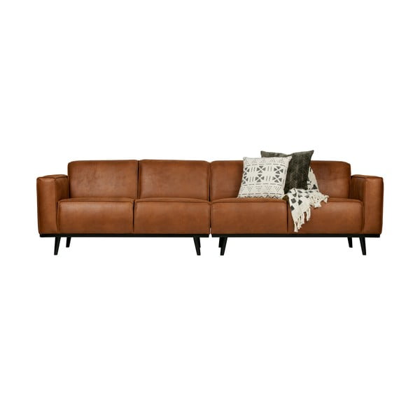 Brązowa sofa z imitacji skóry 280 cm Statement – WOOOD-image-3