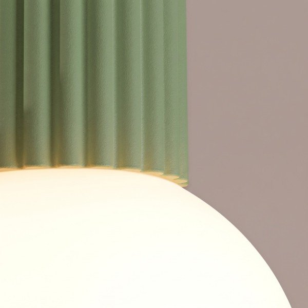 Szałwiowa lampa sufitowa z opalowego szkła ø 12 cm Orbital – Sollux-image-3