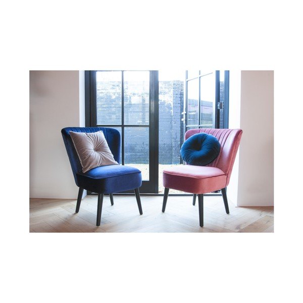 Niebieska poduszka bawełniana PT LIVING, ⌀ 45 cm-image-2