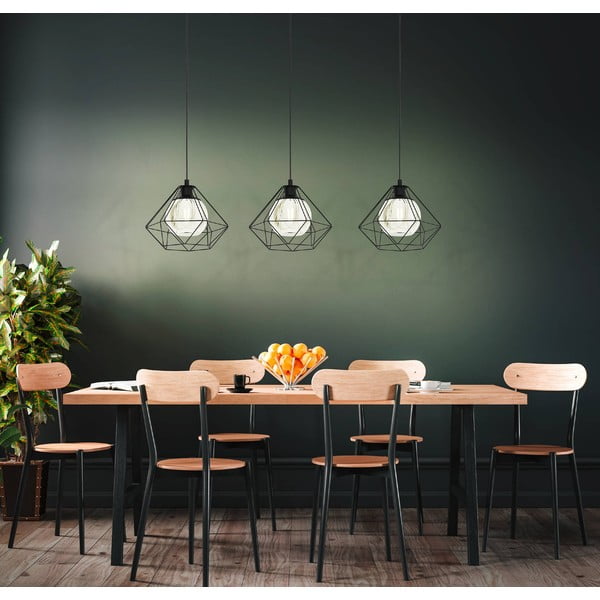 Czarna lampa wisząca ze szklanym kloszem VERNHAM – EGLO-image-1