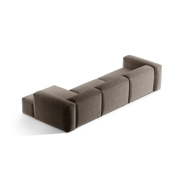 Brązowy narożnik (prawostronny/z szezlongiem) Bergamo – Cosmopolitan Design-image-4