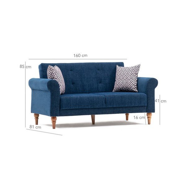 Ciemnoniebieska sofa rozkładana Madona-image-1