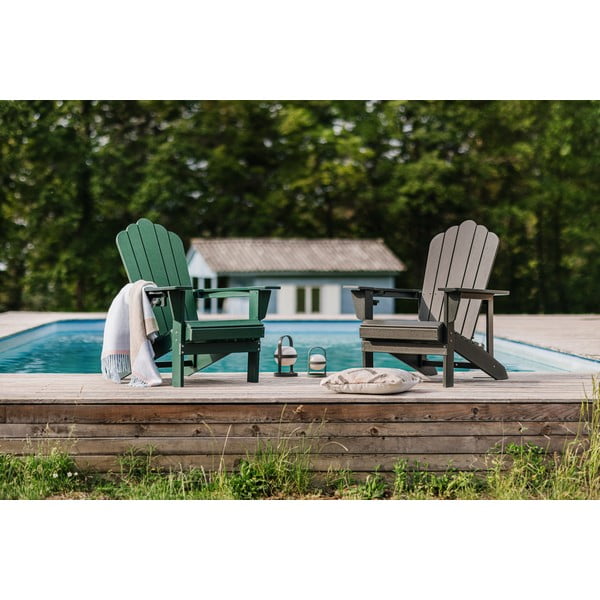 Zielony plastikowy fotel ogrodowy Adirondack – Bonami Selection-image-1