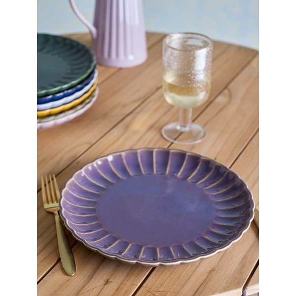 Ciemnofioletowy kamionkowy talerz ø 27 cm Latina – Bloomingville-image-1