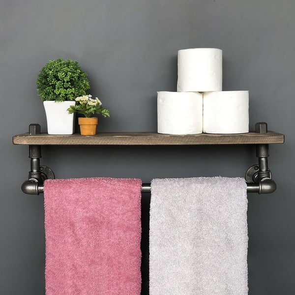 Półka drewniana z haczykami Raffan Pipe-image-1