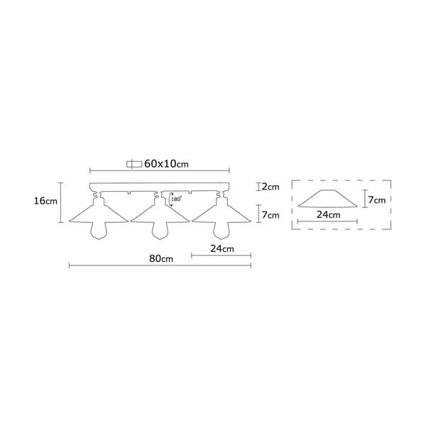 Lampa sufitowa w kolorze brązu z metalowym kloszem ø 24 cm Berceste – Opviq lights-image-3