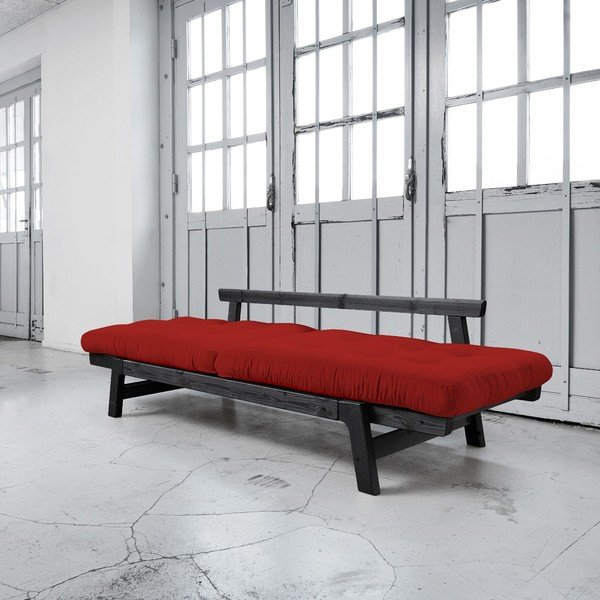 Sofa rozkładana Karup Step Black/Red-image-3