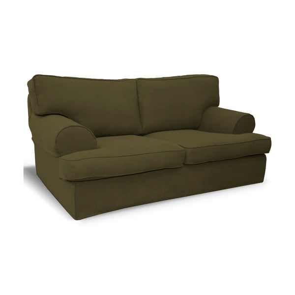 Zielona sofa trzyosobowa Rodier Merino