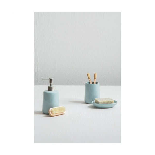 Jasnoniebieski kamienny zestaw akcesoriów łazienkowych Moon – Premier Housewares-image-4