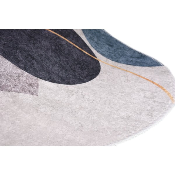 Niebiesko-szary dywan odpowiedni do prania 60x100 cm Oval – Vitaus-image-2
