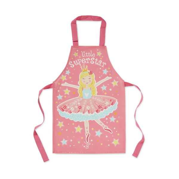 Różowy bawełniany fartuszek dziecięcy Cooksmart ® Little Super Star