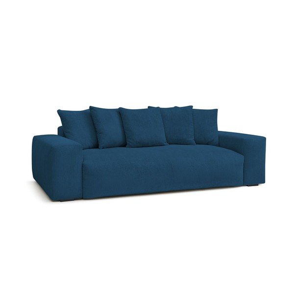 Ciemnoniebieska sztruksowa sofa 280 cm Voltaire – Bobochic Paris-image-1
