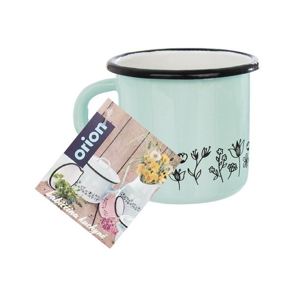 Miętowy emaliowany kubek Orion Meadow, 400 ml-image-2