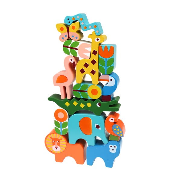 Drewniana wieża do układania Wild Wonders – Rex London-image-2