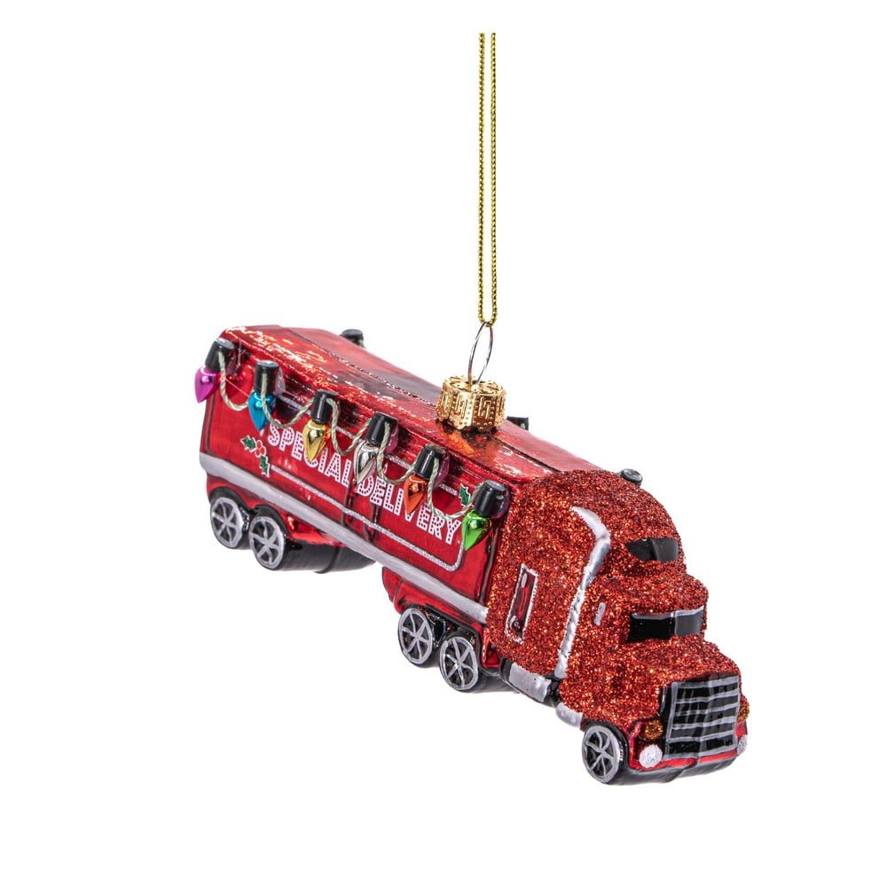 Szklana ozdoba świąteczna wykonana ręcznie 4,5 cm Red Truck – Sass & Belle