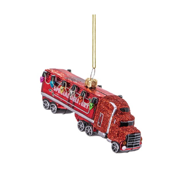 Szklana ozdoba świąteczna wykonana ręcznie 4,5 cm Red Truck – Sass & Belle