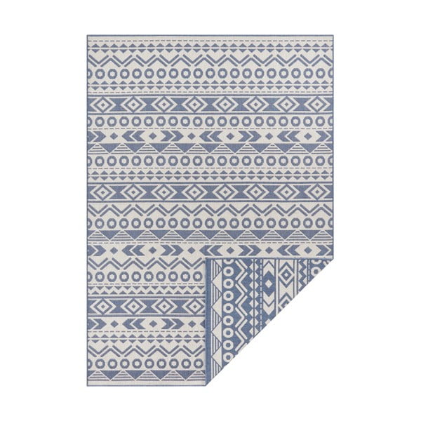 Niebiesko-biały dywan odpowiedni na zewnątrz Ragami Roma, 80x150 cm