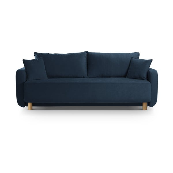 Ciemnoniebieska rozkładana sofa ze schowkiem 231 cm Elen – Micadoni 