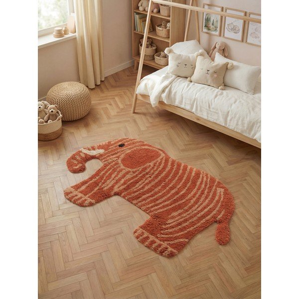Bawełniany dywan dziecięcy odpowiedni do prania/tkany ręcznie w kolorze terakoty 75x120 cm Snuggle Elodie – Hanse Home-image-1