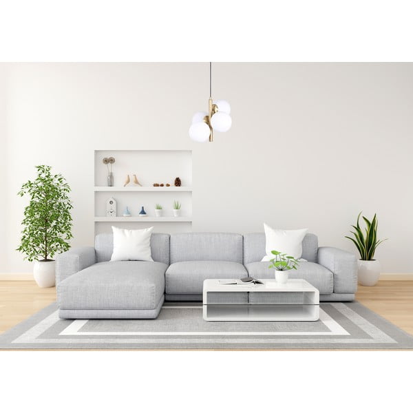 Lampa wisząca w biało-złotym kolorze ze szklanym kloszem ø 15 cm Forte – Squid Lighting-image-2