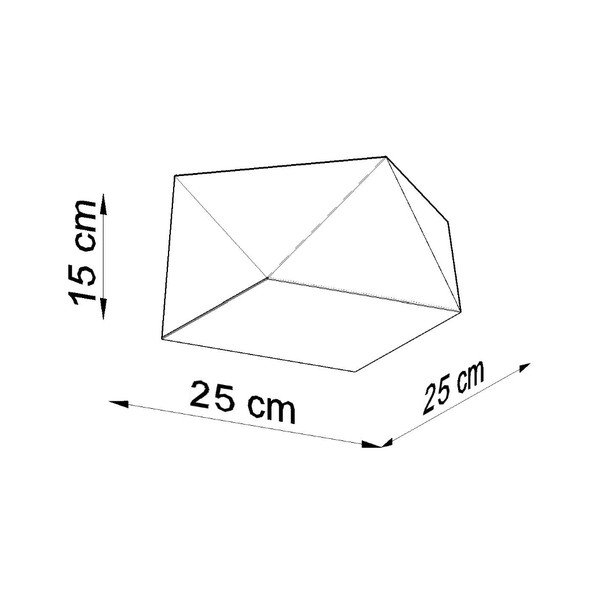 Lampa sufitowa w kolorze srebra 25x25 cm Koma – Sollux-image-3