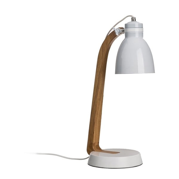Biała lampa stołowa Ixia Bertina