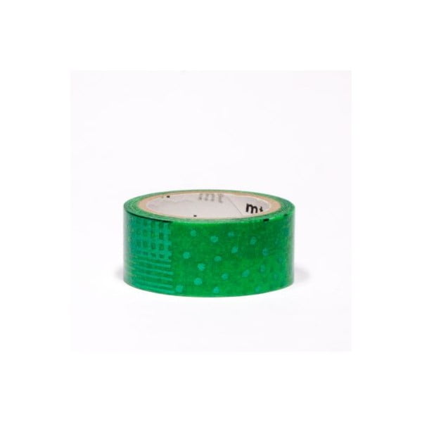 Taśma dekoracyjna washi MT Masking Tape Script Green