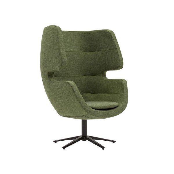 Ciemnozielony fotel obrotowy Softline Moai