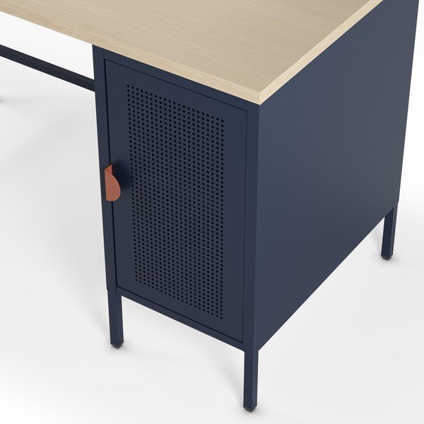 Biurko z blatem w dekorze dębu 60x120 cm Sayla – Marckeric-image-2