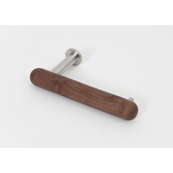 Uchwyt ścienny na papier toaletowy z drewna orzechowego Wireworks Yoku-image-3