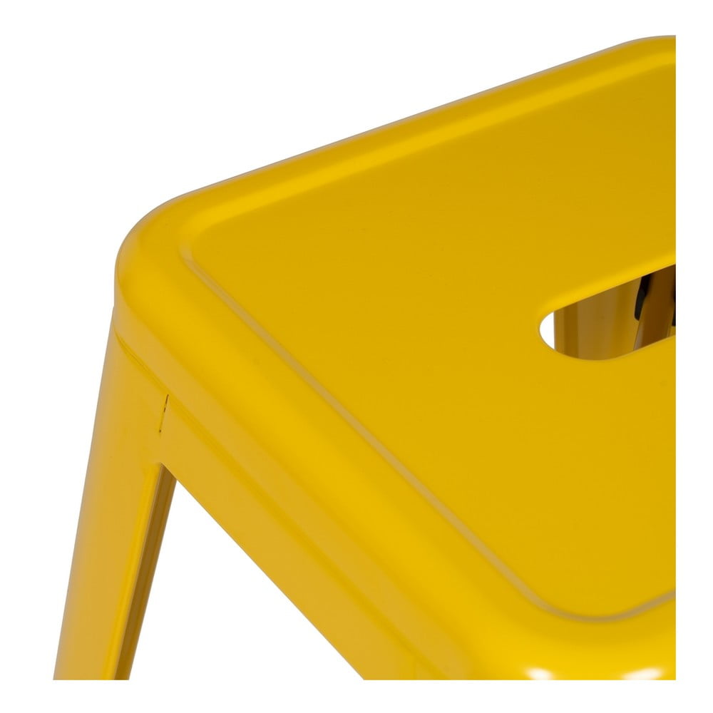 Żółte metalowe hokery zestaw 2 szt. (wysokość siedziska 61 cm) – Ixia (zdjęcie 7)