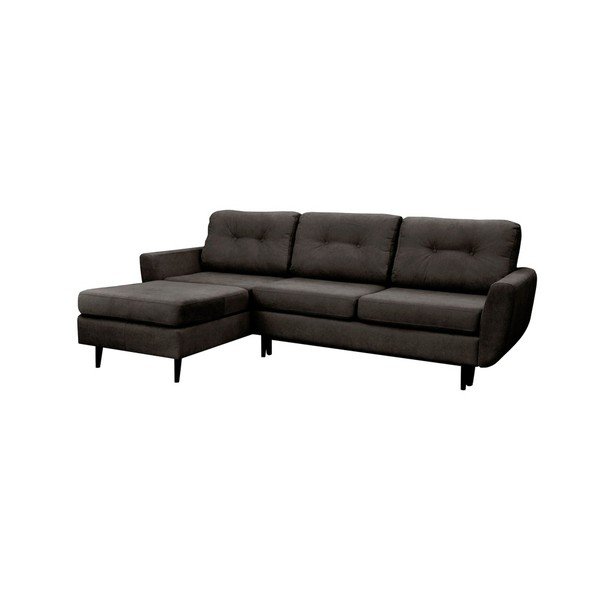 Ciemnoszary narożnik rozkładany lewostronny z czarnymi nogami Mazzini Sofas Hortensia-image-4