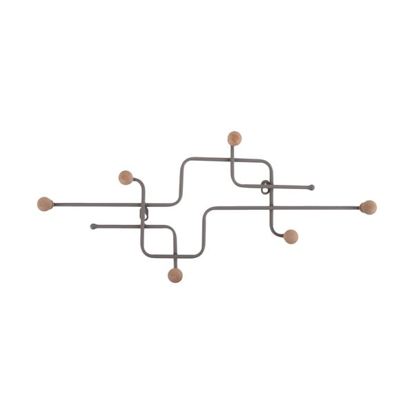 Szary metalowy wieszak ścienny 60,5 cm Metro – PT LIVING