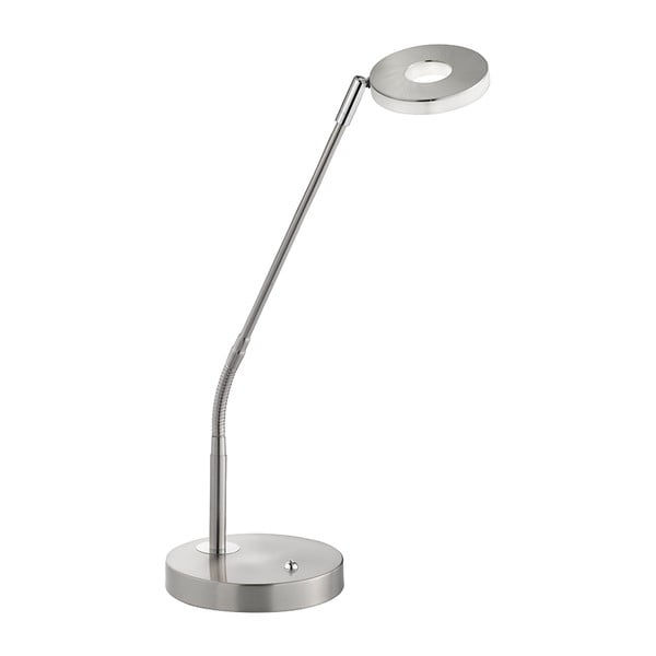 Metalowa lampa stołowa LED ze ściemniaczem w kolorze srebra (wysokość 60 cm) Dent – Fischer & Honsel