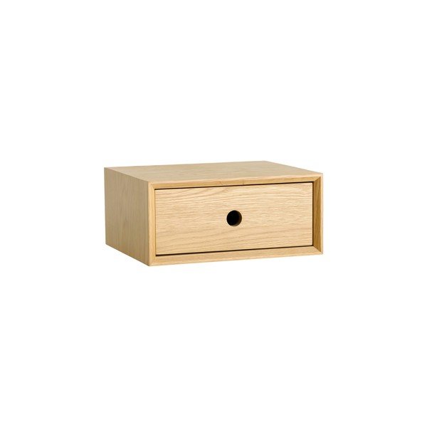 Beżowa szafka nocna w dekorze dębu wisząca Time – Ellos Home