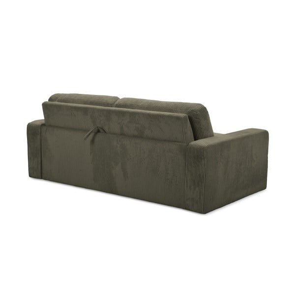 Sztruksowa rozkładana sofa w kolorze khaki 195 cm Nona – Makamii-image-4