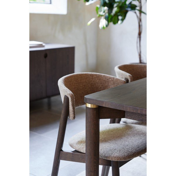 Beżowo-ciemnobrązowe metalowe krzesła zestaw 2 szt. Revere – Unique Furniture-image-3