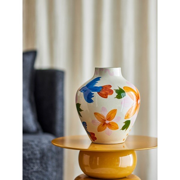 Kamionkowy ręcznie malowany wazon (wysokość 27 cm) Maricala – Bloomingville-image-1