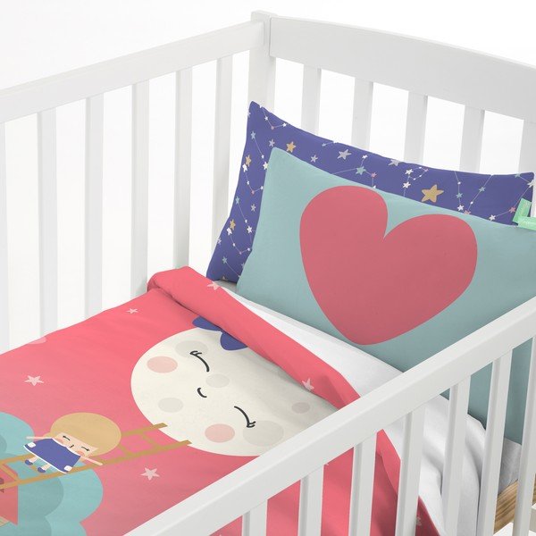 Pościel dziecięca z czystej bawełny Happynois Moon Dream, 115x145 cm-image-1