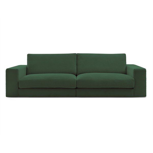 Ciemnozielona sztruksowa sofa 274 cm Leonard – Bobochic Paris