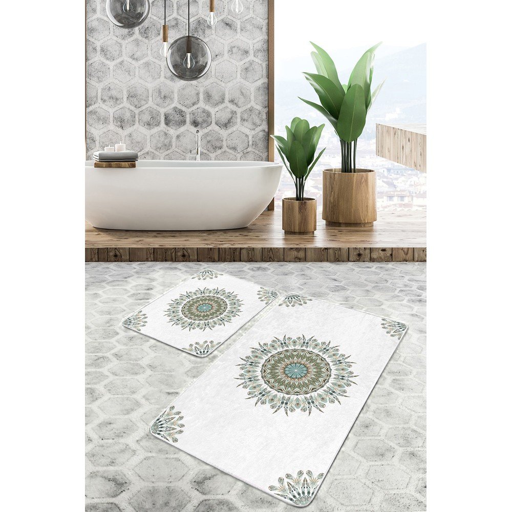 Białe dywaniki łazienkowe zestaw 2 szt. 60x100 cm – Mila Home (zdjęcie 4)