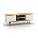 Biała szafka pod TV w dekorze dębu 140x52 cm Alana – Støraa