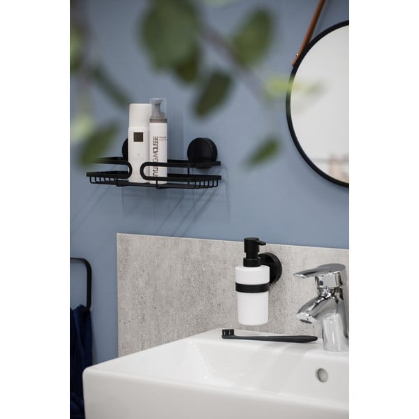 Czarno-biały ścienny dozownik do mydła Wenko Static-Loc® Plus-image-2